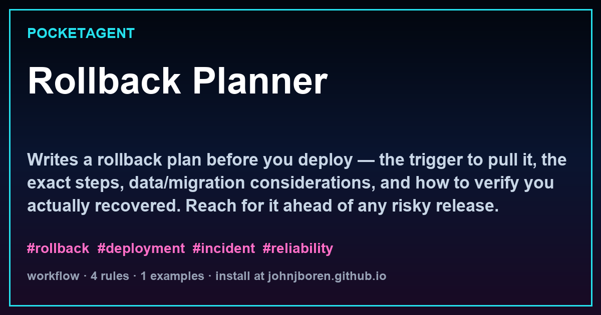 Rollback Planner