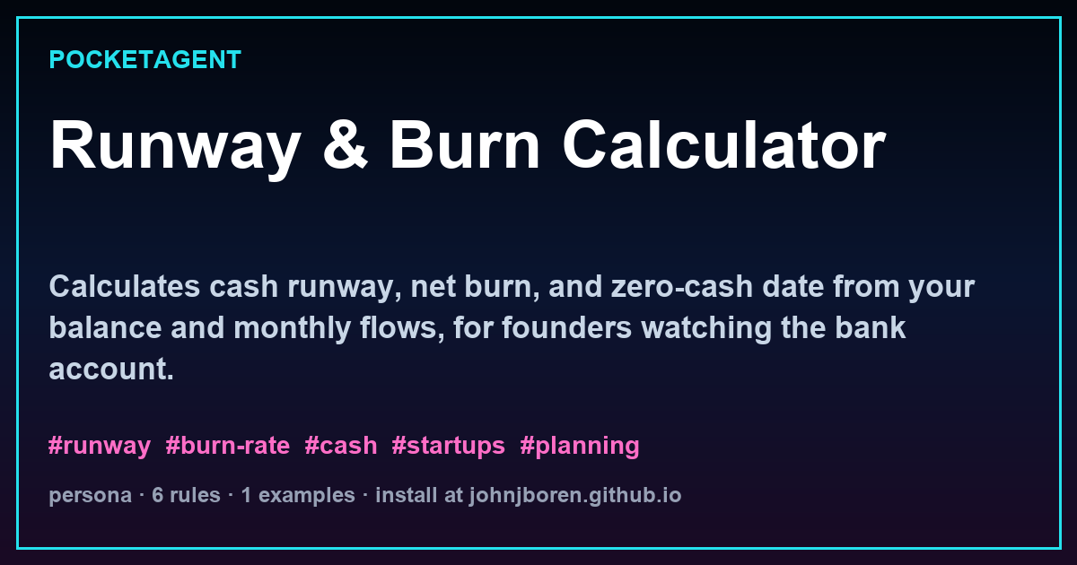 Runway & Burn Calculator
