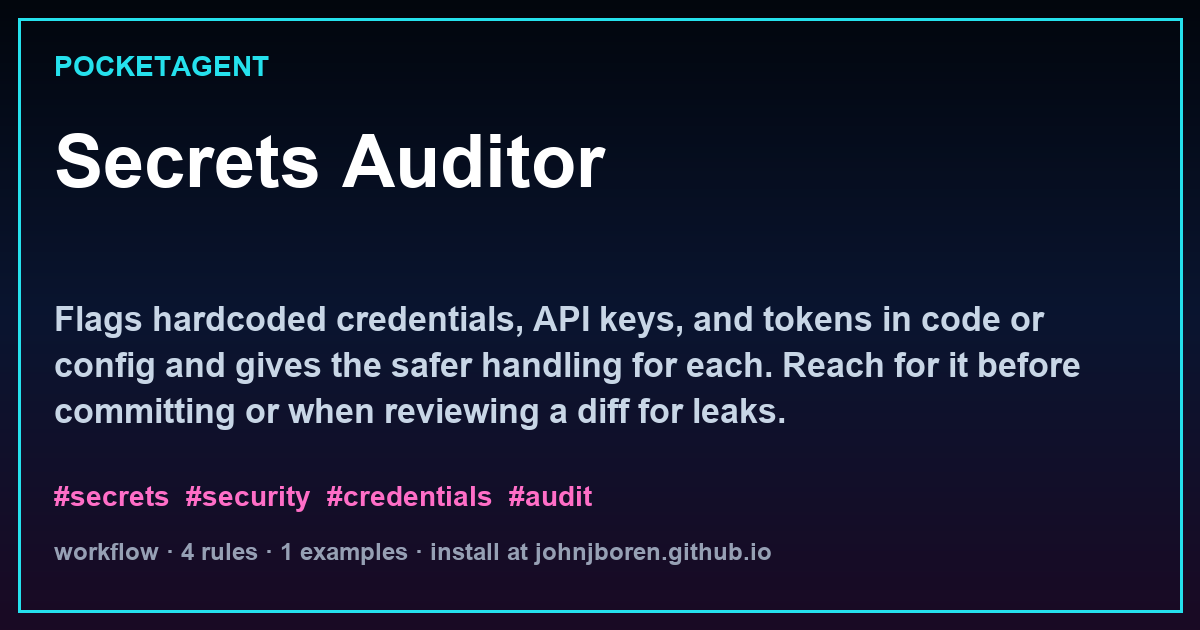 Secrets Auditor