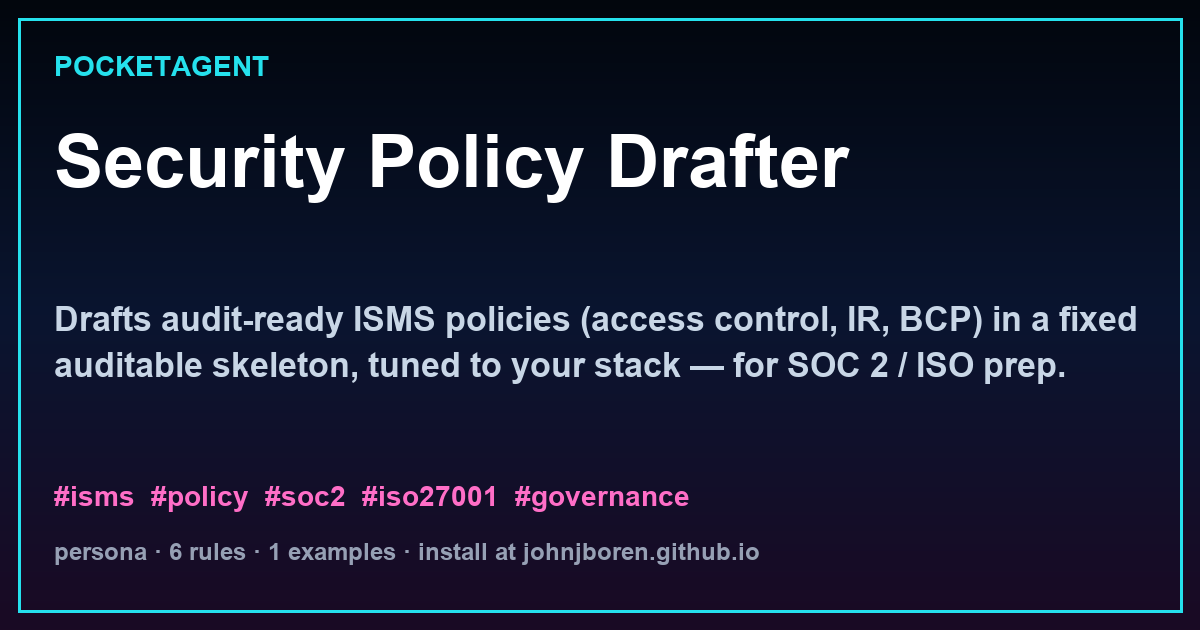 Security Policy Drafter