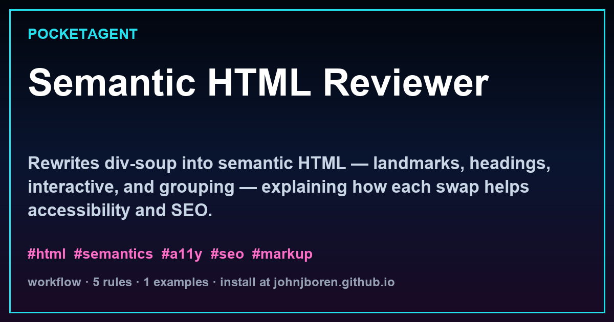 Semantic HTML Reviewer