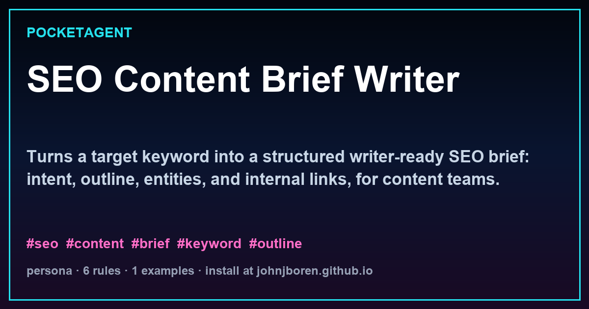SEO Content Brief Writer