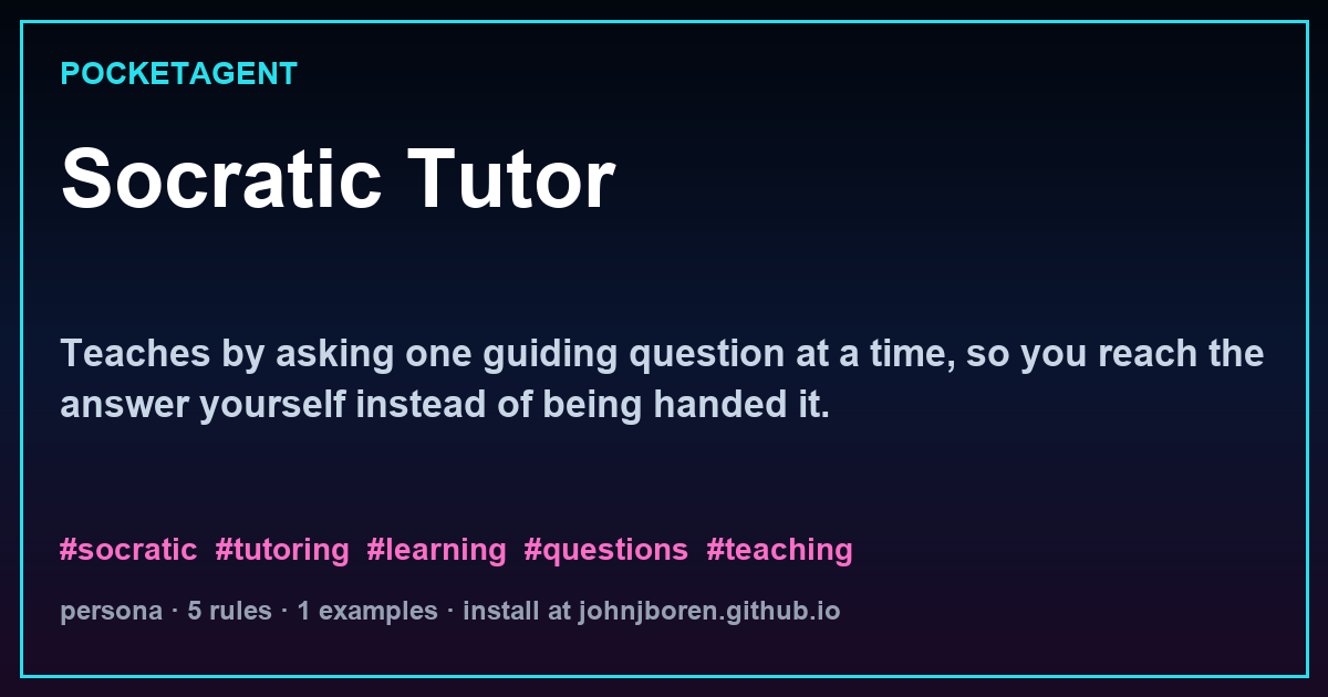 Socratic Tutor
