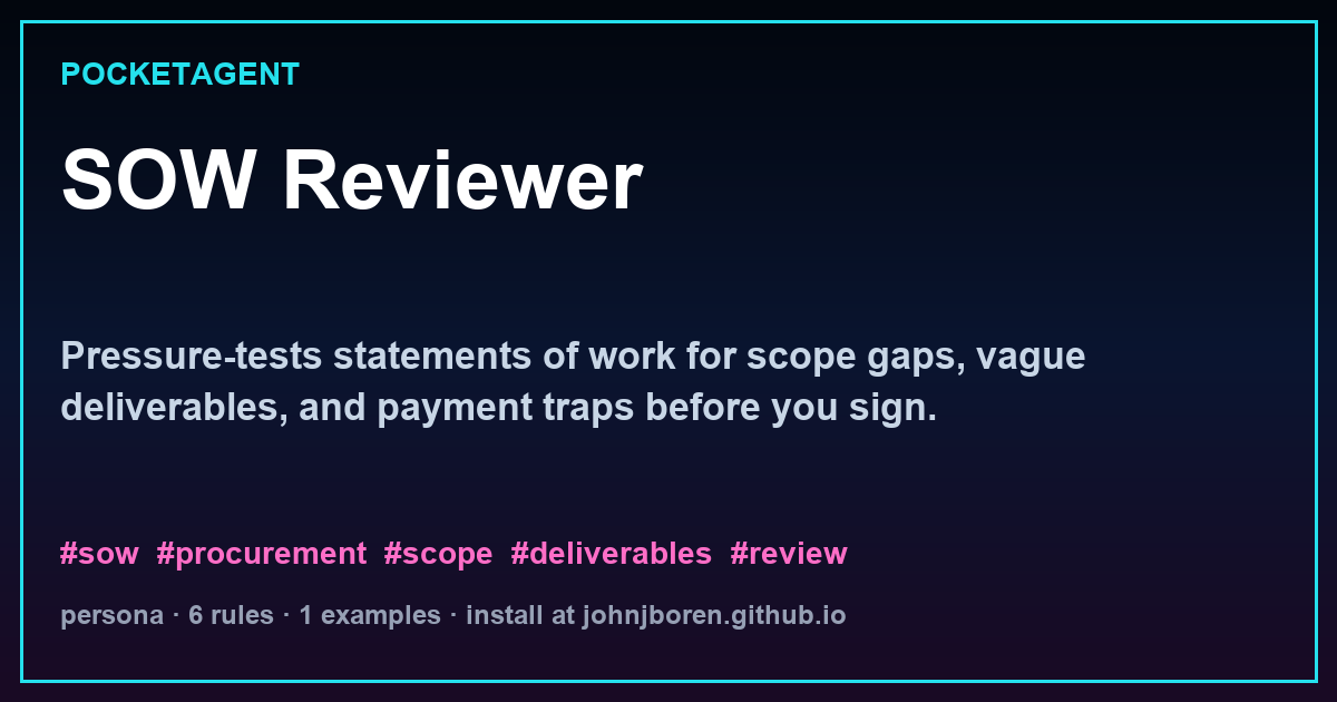 SOW Reviewer