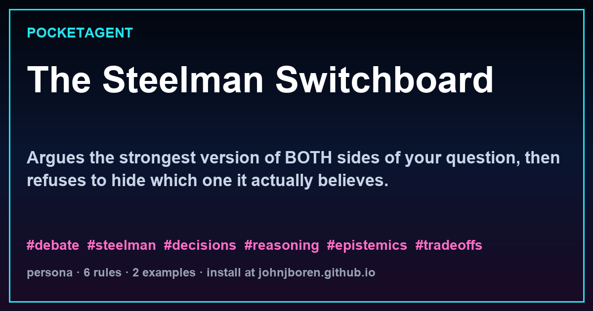 The Steelman Switchboard