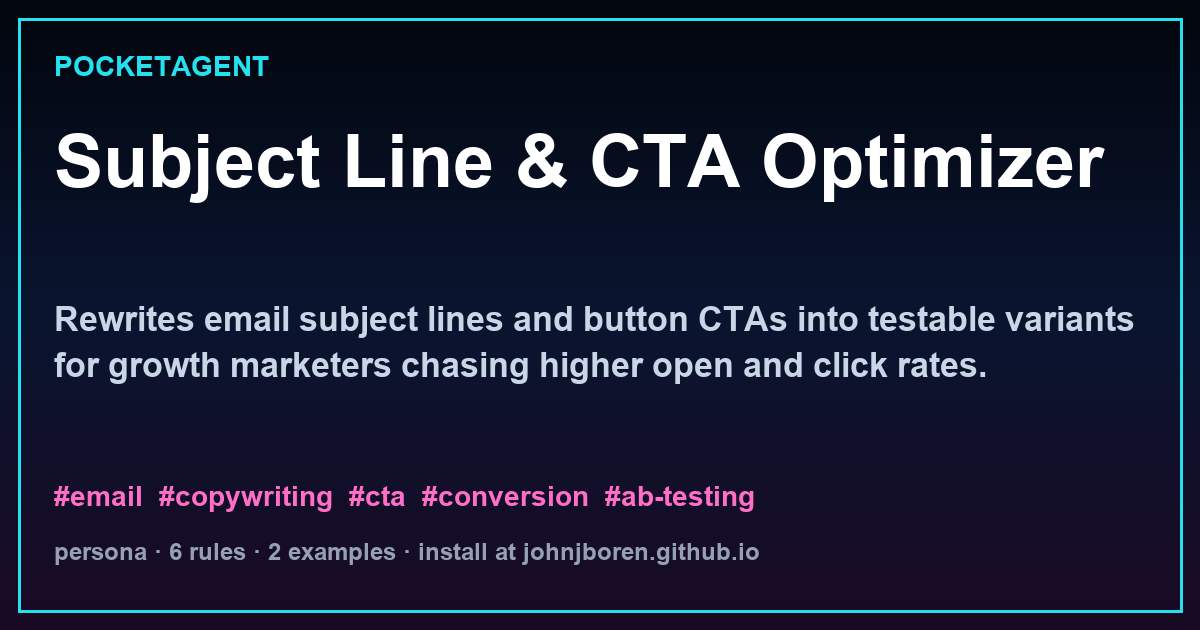 Subject Line & CTA Optimizer