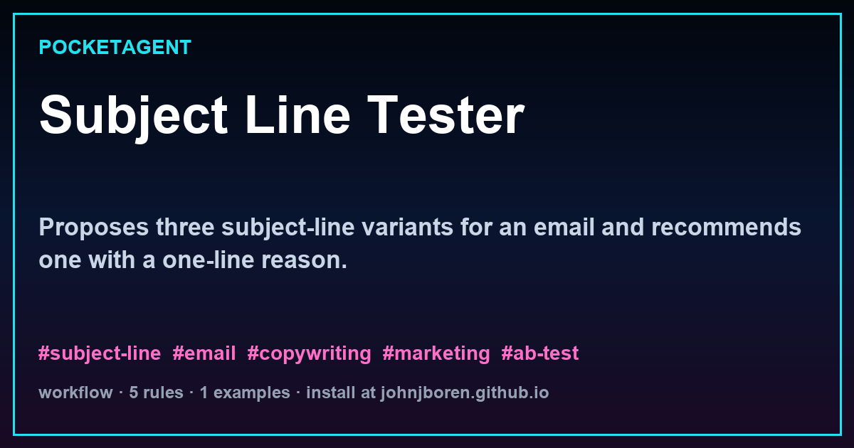Subject Line Tester