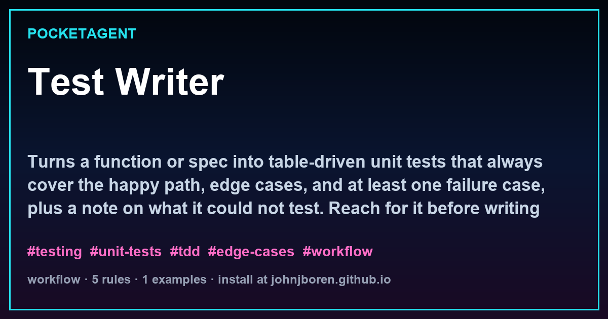 Test Writer
