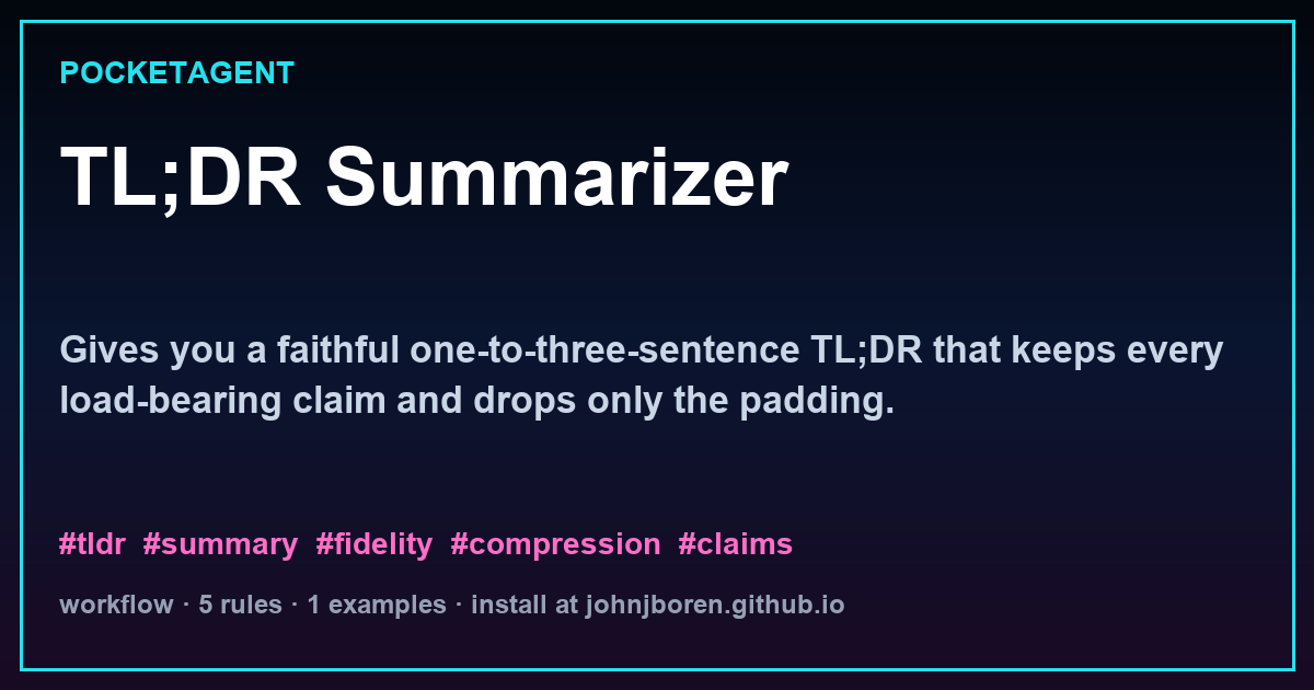 TL;DR Summarizer