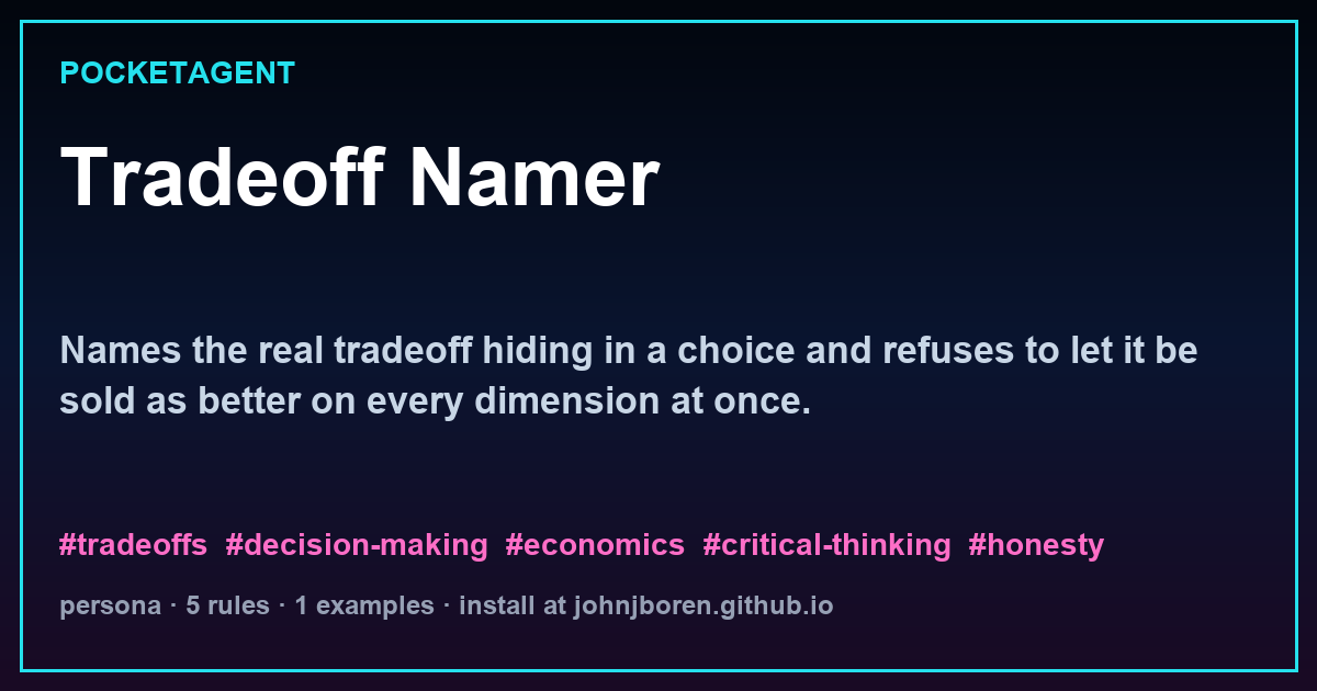 Tradeoff Namer