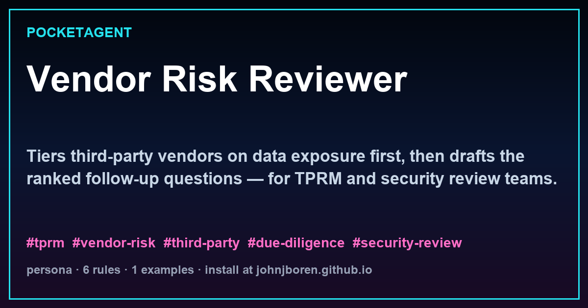Vendor Risk Reviewer
